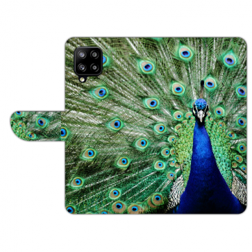 Smartphone Flip Case Handycover für Samsung Galaxy A22 (4G) Bilddruck Pfau