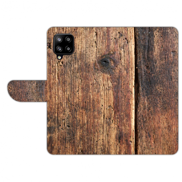 Schutzhülle Handy Tasche für Samsung Galaxy A42 mit Bilddruck HolzOptik