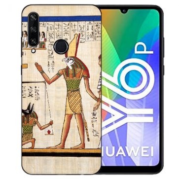 Huawei Y6P (2020) TPU Hülle mit Fotodruck Götter Ägyptens Etui