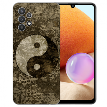 Samsung Galaxy A32 4G Schutzhülle Silikon TPU Fotodruck Yin Yang