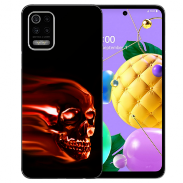 LG K52 Schutzhülle Handy Hülle Silikon TPU mit Bilddruck Totenschädel LG K52 Schutzhülle Handy Hülle Silikon TPU mit Bilddruck Totenschädel