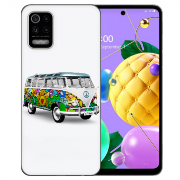 LG K52 Schutzhülle Handy Hülle Silikon TPU mit Fotodruck Hippie Bus