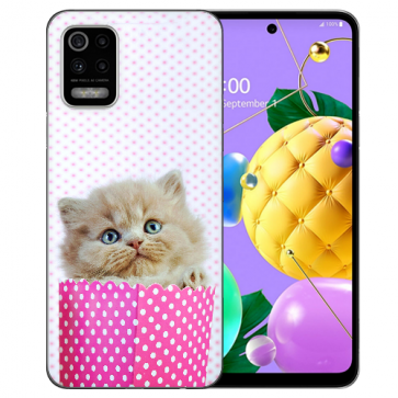 LG K52 Handy Hülle Silikon TPU mit Fotodruck Kätzchen Baby 