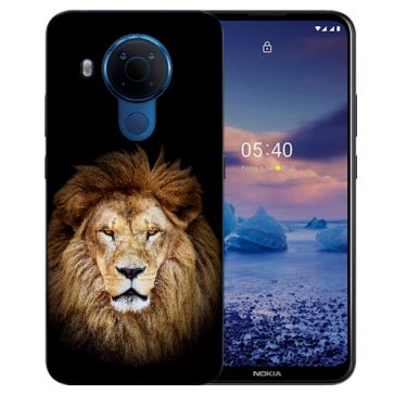 Nokia 5.4 Schutzhülle Silikon TPU Handy Hülle Cover Case mit Fotodruck Löwenkopf