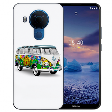 Nokia 5.4 Schutzhülle Silikon TPU Handy Hülle mit Fotodruck Hippie Bus