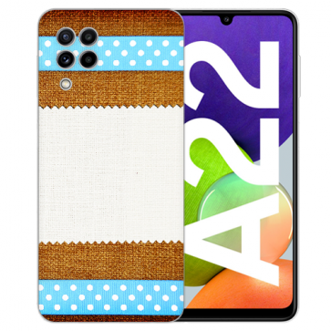 Samsung Galaxy A22 (4G) Silikon TPU Handy Hülle mit Fotodruck Muster