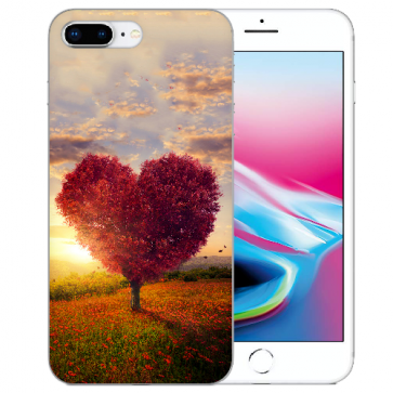 iPhone 7 Plus / iPhone 8 Plus Handy TPU Hülle mit Fotodruck Herzbaum