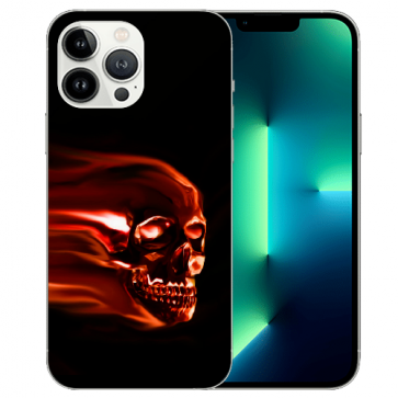 iPhone 13 Pro Max Schutzhülle Handy Silikon TPU mit Fotodruck Totenschädel