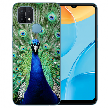 TPU Individuelle Handy Tasche Hülle mit Pfau Fotodruck für Oppo A15 TPU Individuelle Handy Tasche Hülle mit Pfau Fotodruck für Oppo A15