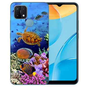 Oppo A15 Silikon Handy Hülle mit Fotodruck Aquarium Schildkröten Oppo A15 Silikon Handy Hülle mit Fotodruck Aquarium Schildkröten