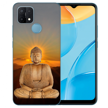 Oppo A15 TPU Handy Tasche Hülle mit Fotodruck Frieden buddha