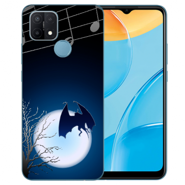 Oppo A15 TPU Handy Tasche Hülle mit Fotodruck Fledermaus-mond Oppo A15 TPU Handy Tasche Hülle mit Fotodruck Fledermaus-mond