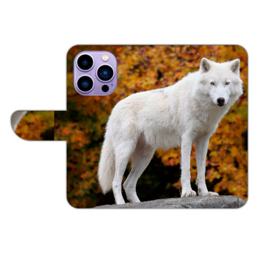 Individuelle Handy Tasche für iPhone 16 Pro Max Hülle Polarwolf Fotodruck 