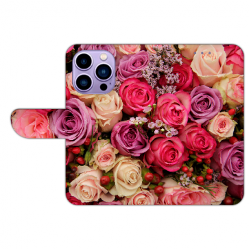 Personalisierte Individuelle Handy Tasche für iPhone 16 Pro Max Hülle Rosen Fotodruck Etui