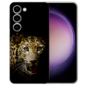 Silikon Handy Schutzhülle TPU Bilddruck Leopard für Samsung Galaxy S23 (5G) 