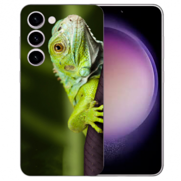 Personalisierte Silikon Backcover mit Bilddruck Eidechse für Samsung Galaxy S25 Plus Cover