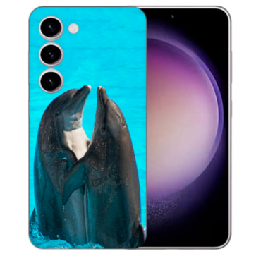 Individuelle Silikon Handy Hülle Fotodruck Delfine für Samsung Galaxy S25 Cover