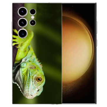 Schutzhülle TPU Case mit Bilddruck Eidechse für Samsung Galaxy S25 Ultra Cover Case