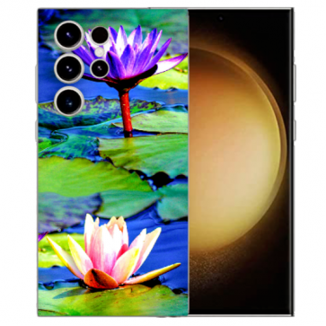 TPU Personalisierte Handyhülle Bilddruck Lotosblumen für Samsung Galaxy S25 Ultra Etui