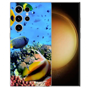 Silikon TPU Handy Tasche für Samsung Galaxy S25 Ultra Bilddruck Korallenfische  