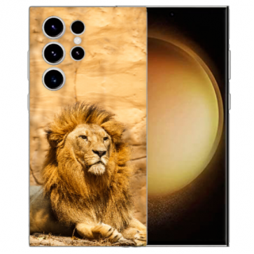 TPU Handy Schutzhülle Cover Case für Samsung Galaxy S23 Ultra (5G) Fotodruck Löwe  TPU Handy Schutzhülle Cover Case für Samsung Galaxy S23 Ultra (5G) Fotodruck Löwe