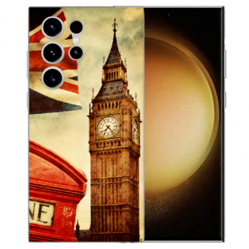TPU Schutzhülle Cover Case für Samsung Galaxy S23 Ultra (5G) Fotodruck Big Ben London 