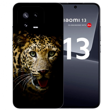 Silikon Schutz Case mit eigenem Fotodruck Leopard für Xiaomi 13 (5G) Case Back  Silikon Schutz Case mit eigenem Fotodruck Leopard für Xiaomi 13 (5G) Case Back