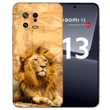 Silikon Case mit eigenem Fotodruck Löwe für Xiaomi 13 (5G) Case Back 