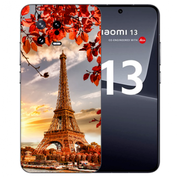 Schutzhülle Case mit eigenem Fotodruck für Xiaomi 13 (5G) Eiffelturm Back Cover 