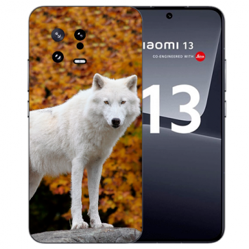 Silikon Cover mit Eigene Foto  für Xiaomi 13 (5G) Polarwolf