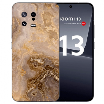 Silikon Cover mit Eigene Foto  für Xiaomi 13 (5G) Marmor Braun Silikon Cover mit Eigene Foto  für Xiaomi 13 (5G) Marmor Braun