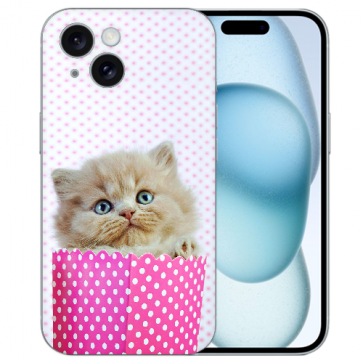 Back Case TPU Schutzhülle Etui Fotodruck Kätzchen Baby für iPhone 15 Hülle 