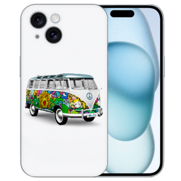 individuelle Handycover mit eigenes Foto Fotodruck Hippie Bus für iPhone 15 Hülle
