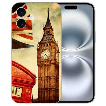 Handy Schale Schutzhülle TPU für iPhone 16 Cover Case Bilddruck Big Ben London Etui 