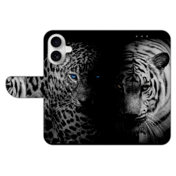 Personalisierte Handy Schale für iPhone 16 Bilddruck Tiger mit Leopard Backcover 