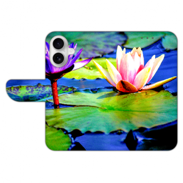 Handyhülle Personalisierte Backcover für iPhone 16 Plus Bilddruck Lotosblumen Etui
