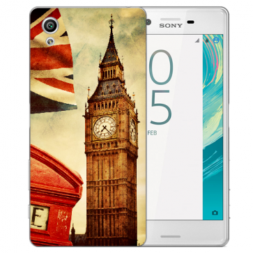 Sony Xperia X Silikon TPU Hülle mit Big Ben London Fotodruck 
