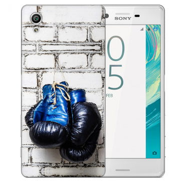 Silikon TPU Hülle für Sony Xperia XA Ultra mit Fotodruck Boxhandschuhe