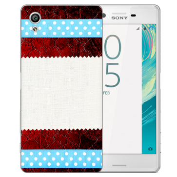 Schutz Hülle Handy Cover mit Muster Fotodruck für Sony Xperia X