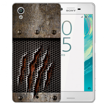 Silikon Handy Hülle mit Fotodruck Monster-Kralle für Sony Xperia X 