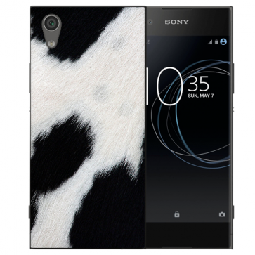 Silikon TPU Handy Hülle mit Kuhmuster Bild Druck für Sony Xperia L1 