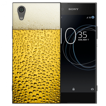 Silikon Schutzhülle TPU Hülle mit Fotodruck Bier für Sony Xperia XA1 