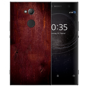 Sony Xperia XA2 Ultra Silikon TPU Hülle mit Fotodruck Eichenholz -Optik