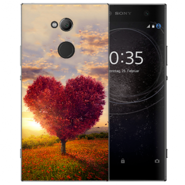 Silikon TPU Hülle für Sony Xperia XA2 Ultra mit Foto Druck Herzbaum