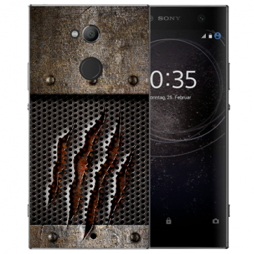 Sony Xperia L2 Handy Hülle Silikon TPU mit Fotodruck Monster-Kralle 