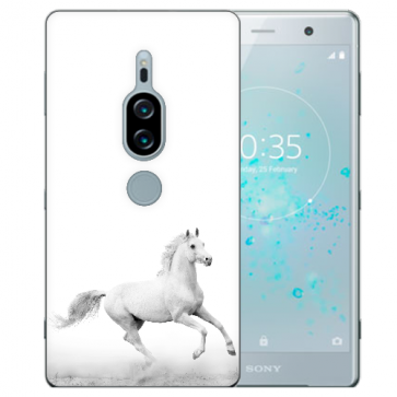 Sony Xperia XZ2 Premium Schutzhülle mit Fotodruck Pferd TPU Case Hülle