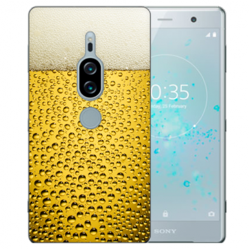 Sony Xperia XZ2 Premium Silikon Hülle TPU mit Fotodruck Bier