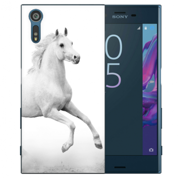 Schutzhülle TPU Hülle Case mit Pferd Fotodruck Motiv für Sony Xperia XZ