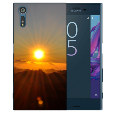 Silikon TPU Handy Hülle mit Sonnenaufgang Fotodruck für Sony Xperia XZS