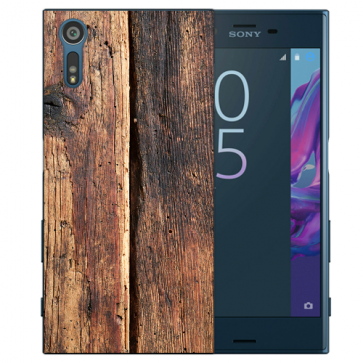 Silikon TPU Handy Hülle mit HolzOptik Fotodruck für Sony Xperia XZS